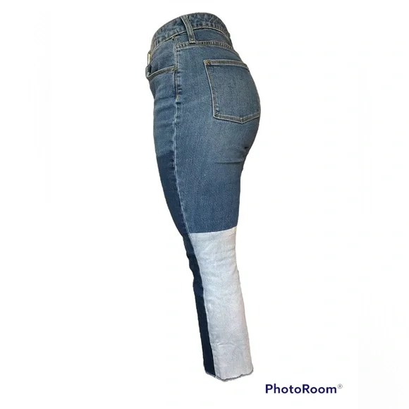 Universal Thread Patchwork Capri High-Rise Jeans With small Flare - Picture 5 of 5